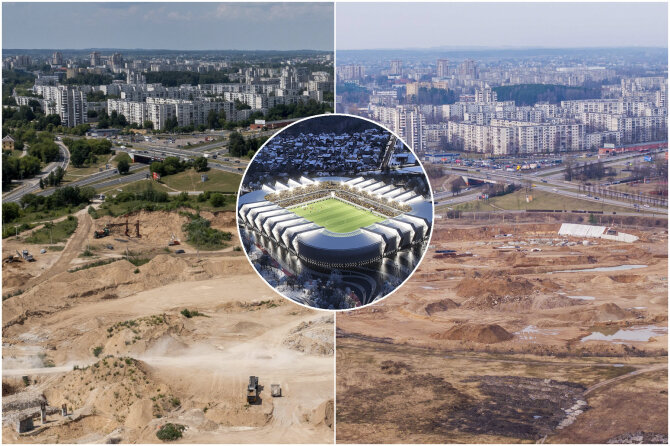 15min montažas/Nacionalinio stadiono statybos vyksta šiuo metu vėl nevyksta