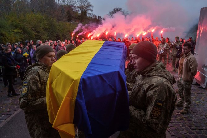 „AP“/„Scanpix“/Ukrainos kario laidotuvės