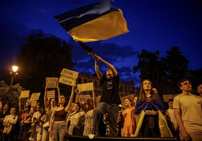 „Reuters“/„Scanpix“/Protestai Kyjive