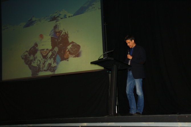 Gyčio Markausko nuotr./Pasaulio žurnalistų kalnų slidininkų klubo prezidentas Miguelis-Angel Aquiso