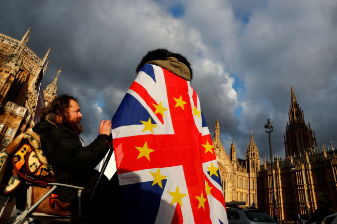 „Reuters“/„Scanpix“ nuotr./Demonstracija prieš „Brexit“