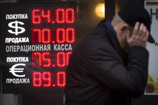 „Scanpix“/AP nuotr./Rublio krizė