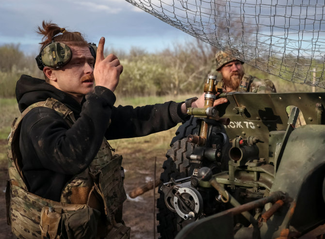 „Reuters“/„Scanpix“/Ukrainos kariai prie Bachmuto