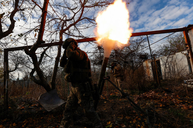 „Reuters“/„Scanpix“/Ukrainos kariai prie Avdijivkos