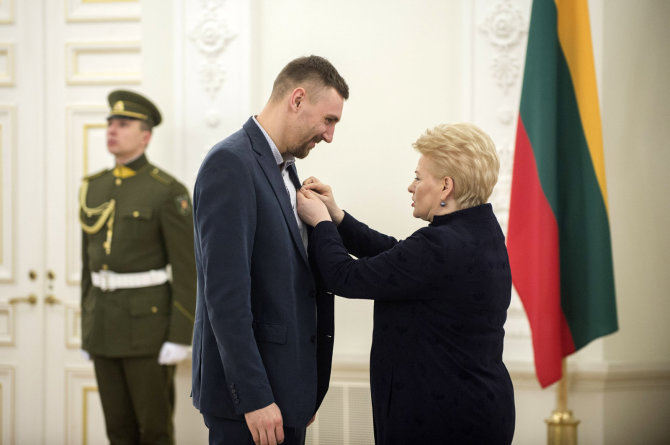 Alfredo Pliadžio nuotr./Deividas Gailius ir Dalia Grybauskaitė