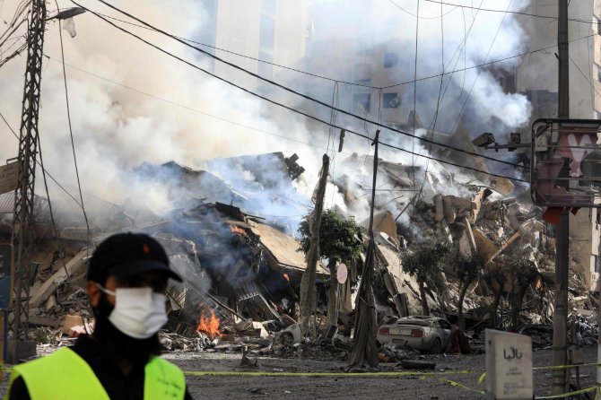 AFP/„Scanpix“ nuotr./Izraelio ataka Libane