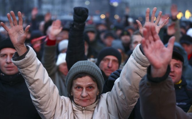 „Reuters“/„Scanpix“ nuotr./Protestai Baltarusijoje