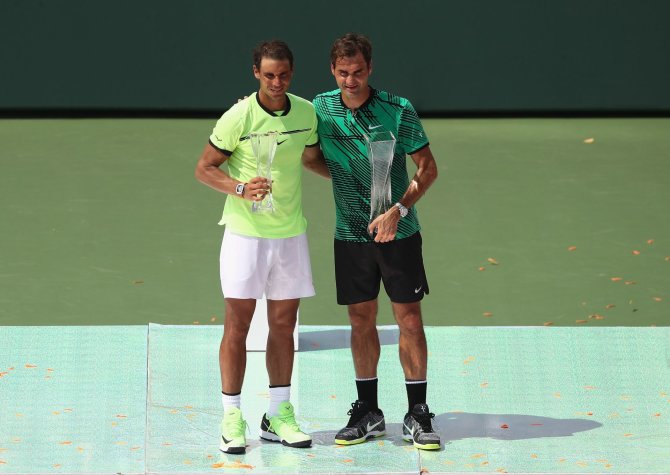 „Scanpix“ nuotr./Rogeris Federeris prieš Rafaelį Nadalį