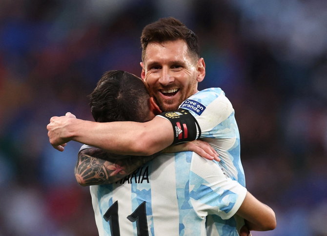 „Reuters“/„Scanpix“ nuotr./Angelis Di Maria ir Lionelis Messi