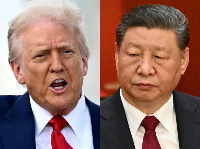 Donaldas Trumpas ir Xi Jinpingas / MANDEL NGAN PEDRO PARDO / AFP
