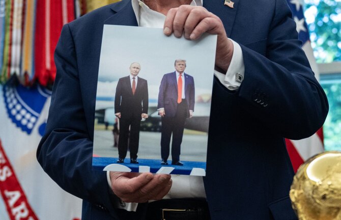 AFP/Scanpix/Vladimiras Putinas ir Donaldas Trumpas
