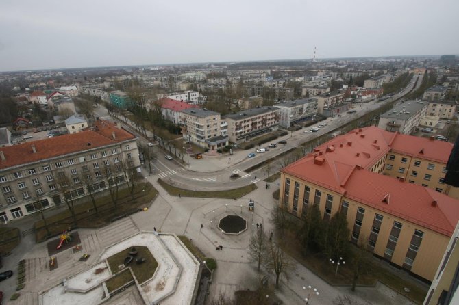 Alvydo Januševičiaus nuotr./Šiaulių panorama nuo „Šiaulių“ viešbučio stogo