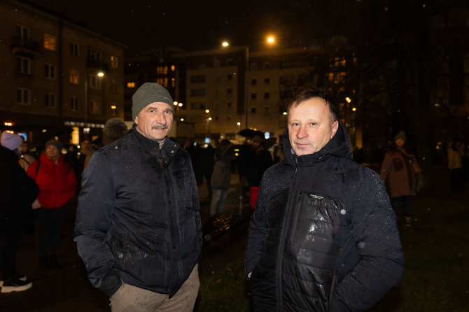 Patricija Adamovič / BNS/Į protestą atvykę Edmundas ir Romas