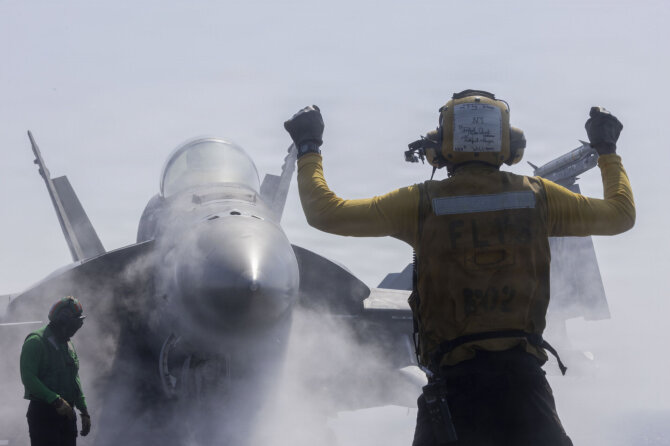 JAV naikintuvas / Tsgt. Kevin Torres/U.S. Navy / ZUMAPRESS.com
