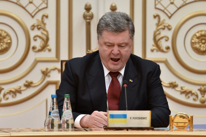„Scanpix“/AP nuotr./Ukrainos prezidentas Petro Porošenka 