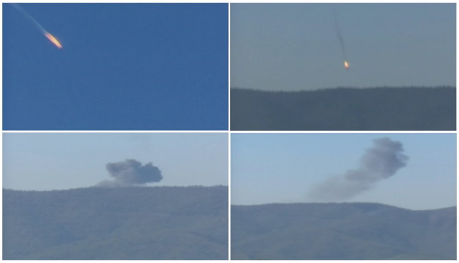 „Reuters“/„Scanpix“ nuotr./Sirijoje numuštas Rusijos karo lėktuvas