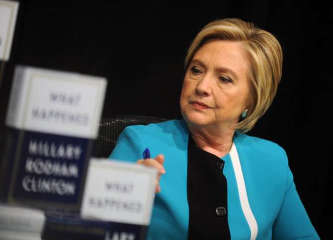 „Scanpix“ nuotr./Knygos apie Hillary Clinton „Kas nutiko?“ (angl. „What happened?“) pristatymas