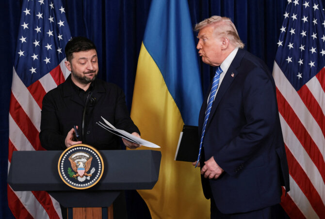 „Reuters“/„Scanpix“/Volodymyras Zelenskis, Donaldas Trumpas