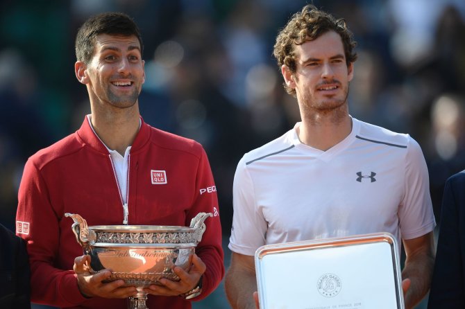 AFP/„Scanpix“ nuotr./Novakas Džokovičius ir Andy Murray