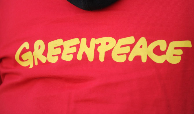 AFP/„Scanpix“ nuotr./„Greenpeace“ logotipas