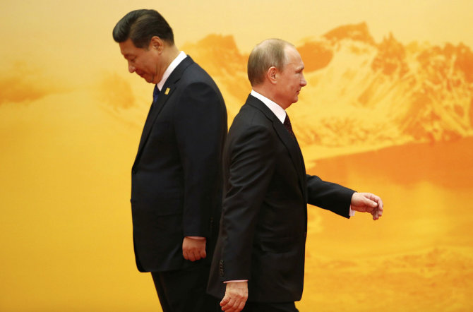 „Reuters“/„Scanpix“ nuotr./Kinijos ir Rusijos prezidentai