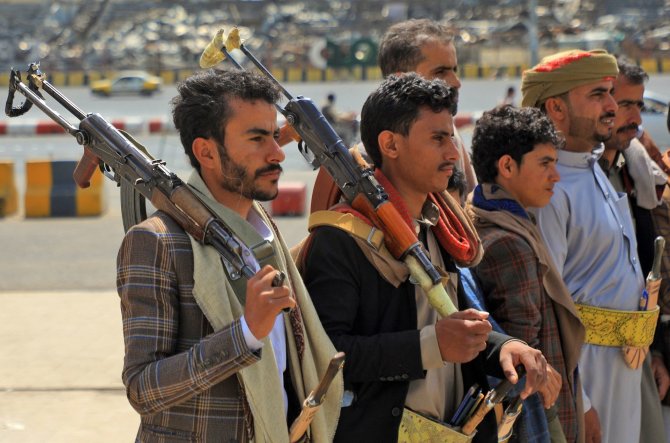 „AFP“/„Scanpix“/Husių kariai Jemene