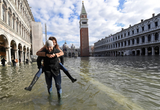 „Reuters“/„Scanpix“ nuotr./Potvynis Venecijoje