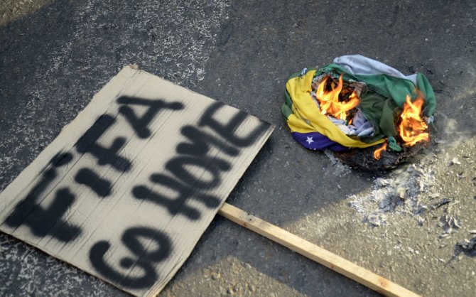 „Reuters“/„Scanpix“ nuotr./Protestas San Paule