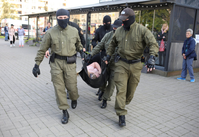 „Reuters“/„Scanpix“ nuotr./Protestas Baltarusijoje