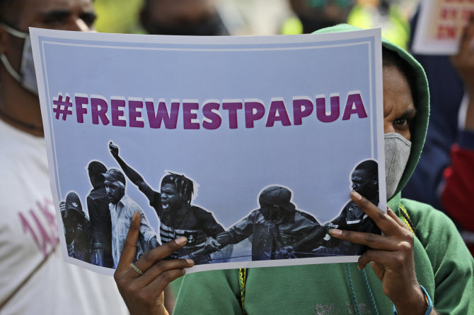 „Scanpix“/AP nuotr./Protestas už Vakarų Papua nepriklausomybę