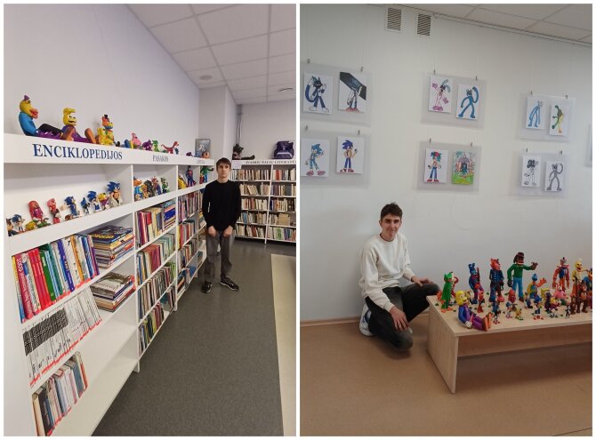 Asmeninės nuotr./Astijaus lipdinių paroda keliauja po Lietuvos bibliotekas