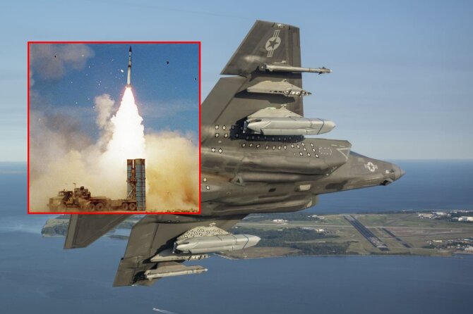 JAV kariuomenės nuotr. / Soc. tinklų nuotr./Naikintuvas F-35 ir oro gynybos sistema S-400