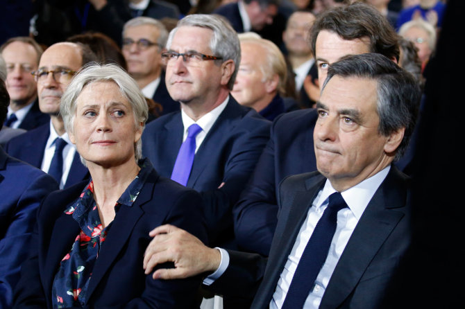 „Reuters“/„Scanpix“ nuotr./Penelope Fillon su vyru Francois