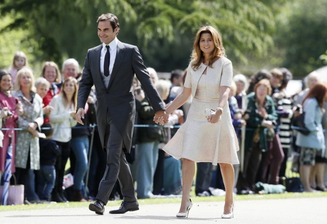 „Scanpix“/AP nuotr./Roger Federeris su žmona Mirka
