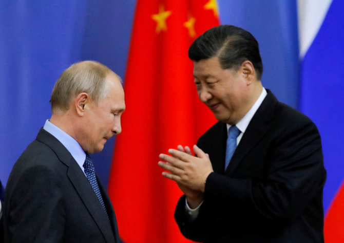 „Reuters“/„Scanpix“ nuotr./Vladimiras Putinas, Xi Jinpingas