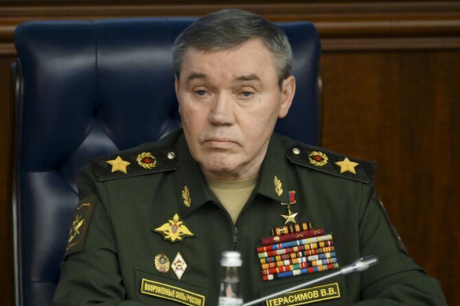 Rusijos kariuomenės vadas Valerijus Gerasimovas / Grigory Sysoyev / AP