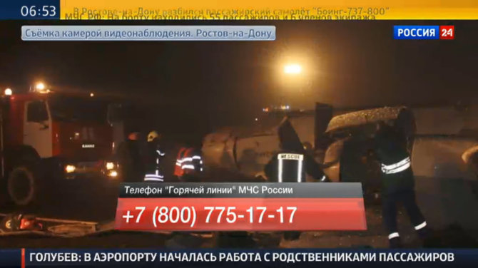 „Scanpix“/„Xinhua“/„Sipa USA“ nuotr./Aviakatastrofa Rostovo prie Dono oro uoste