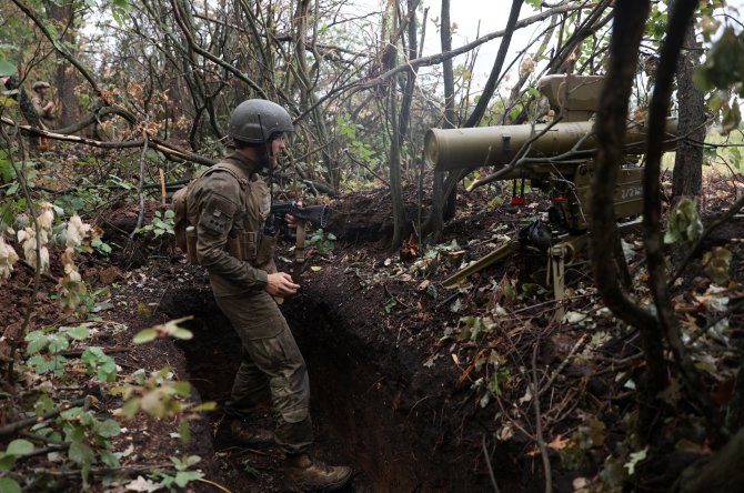 AFP/„Scanpix“ nuotr./Ukrainos kariai fronto linijoje