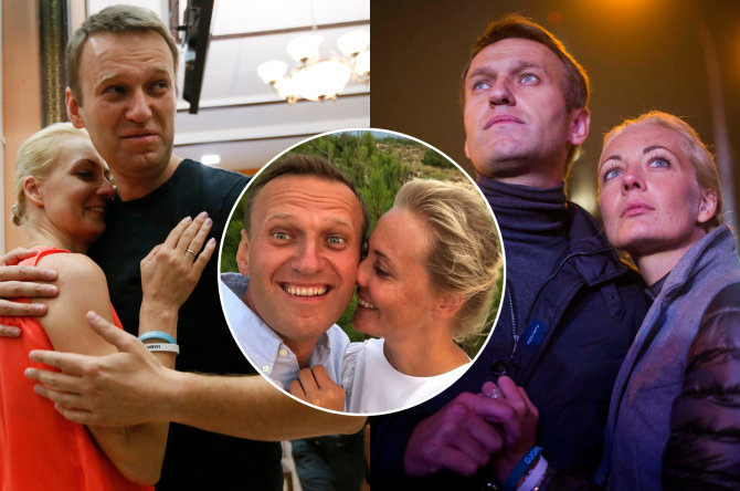  „Scanpix“/AP ir  „Instagram“ nuotr. /Aleksejus Navalnas ir Julija Navalnaja