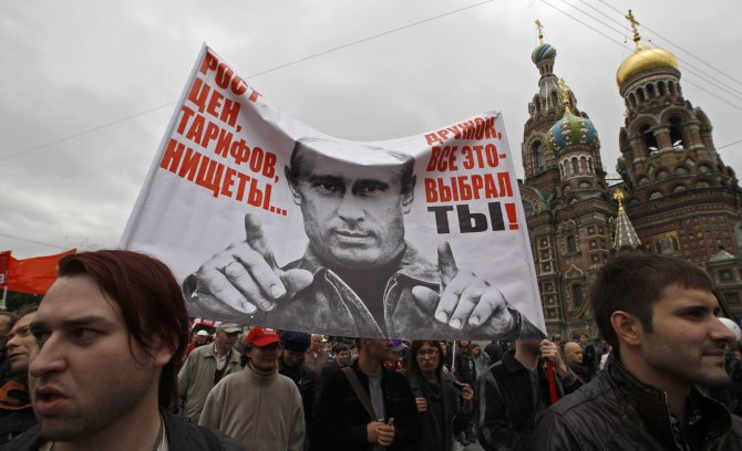 „Reuters“/„Scanpix“ nuotr./Protestas prieš V.Putiną 2012 m.