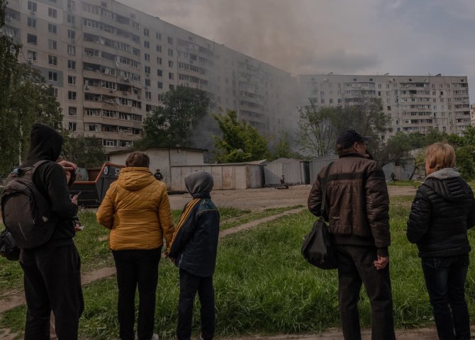 „Zuma press“/„Scanpix“/Civilių evakuacija Charkivo srityje