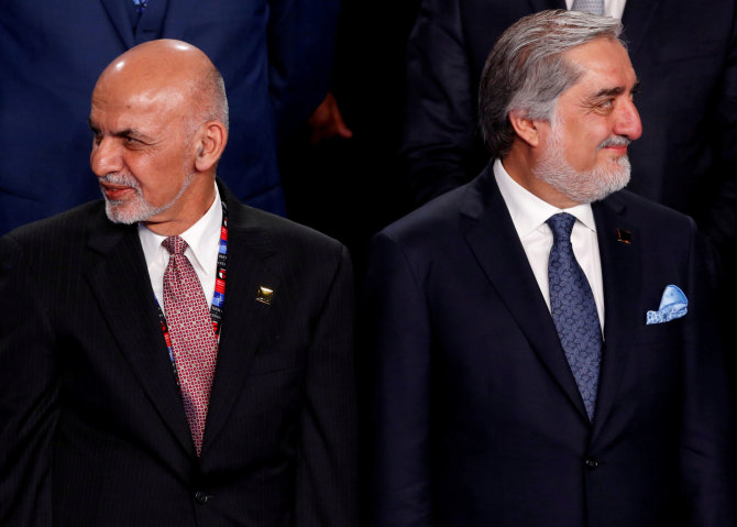 „Reuters“/„Scanpix“ nuotr./Ashrafas Ghani ir Abdullah Abdullah