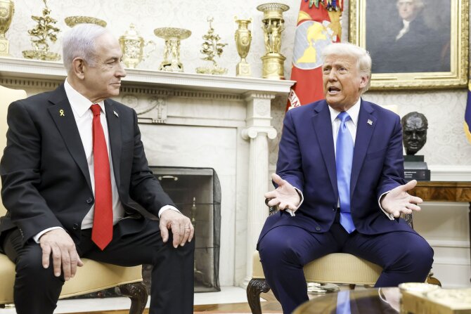 „CoverImages“/„Scanpix“/Benjaminas Netanyahu, Donaldas Trumpas