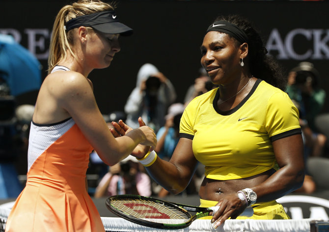 „Reuters“/„Scanpix“ nuotr./Marija Šarapova ir Serena Williams