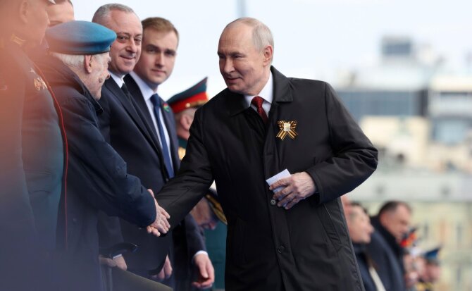„Alamy“/„Scanpix“/Vladimiras Putinas Pergalės dienos parade, 2026 m.