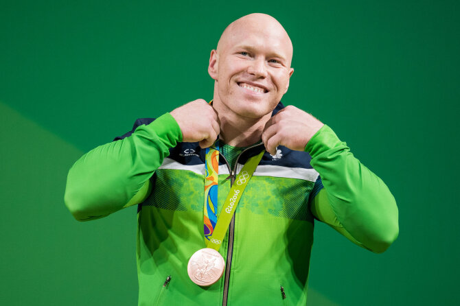 Alfredo Pliadžio nuotr./Aurimas Didžbalis su Rio de Žaneiro olimpiados bronza
