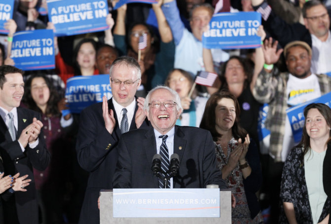„Reuters“/„Scanpix“ nuotr./Bernie Sandersas