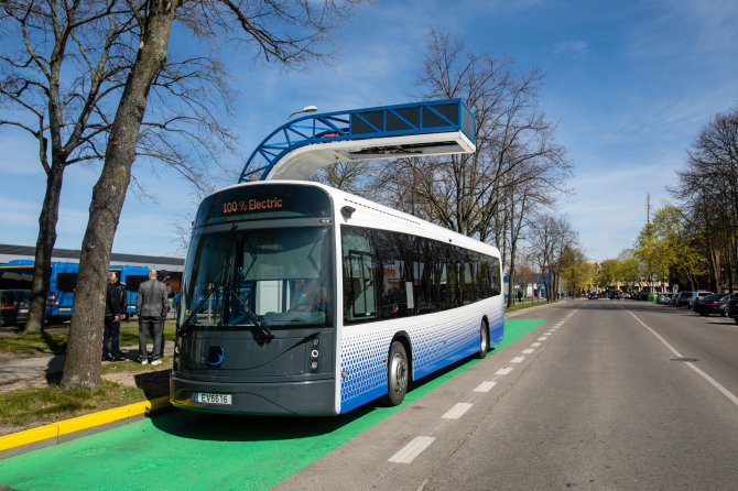 Klaipėdoje pagamintas elektrinis autobusas