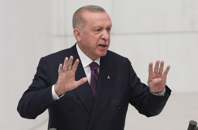 AFP/ „Scanpix“ nuotr./Recepas Tayyipas Erdoganas