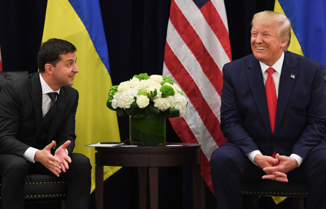 AFP/„Scanpix“ nuotr./Volodymyras Zelenskis ir Donaldas Trumpas